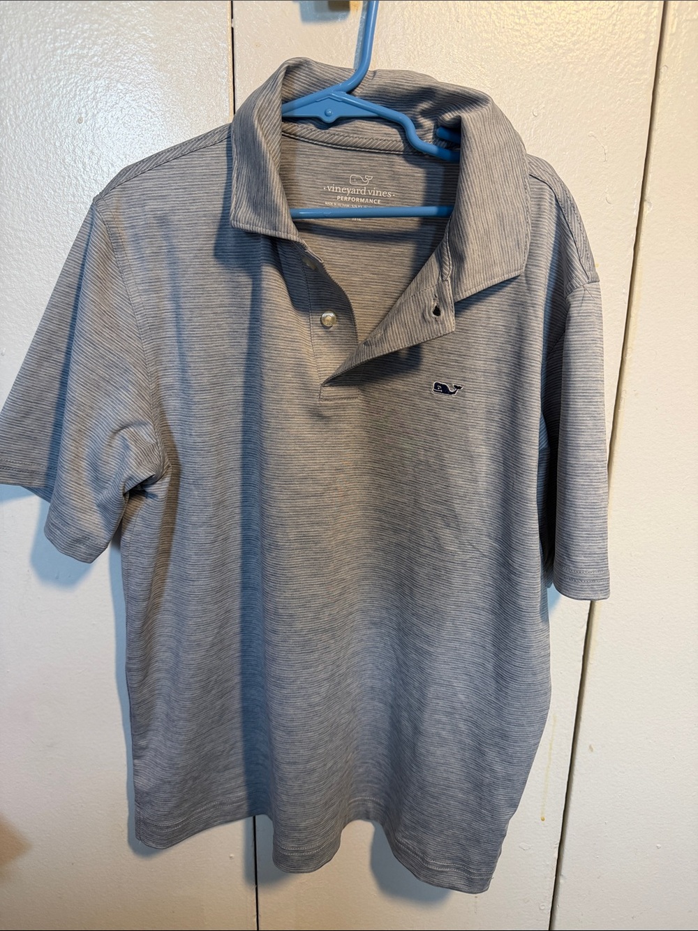 Vineyard Vines Performance Heather Gray Polo Shirt - boys